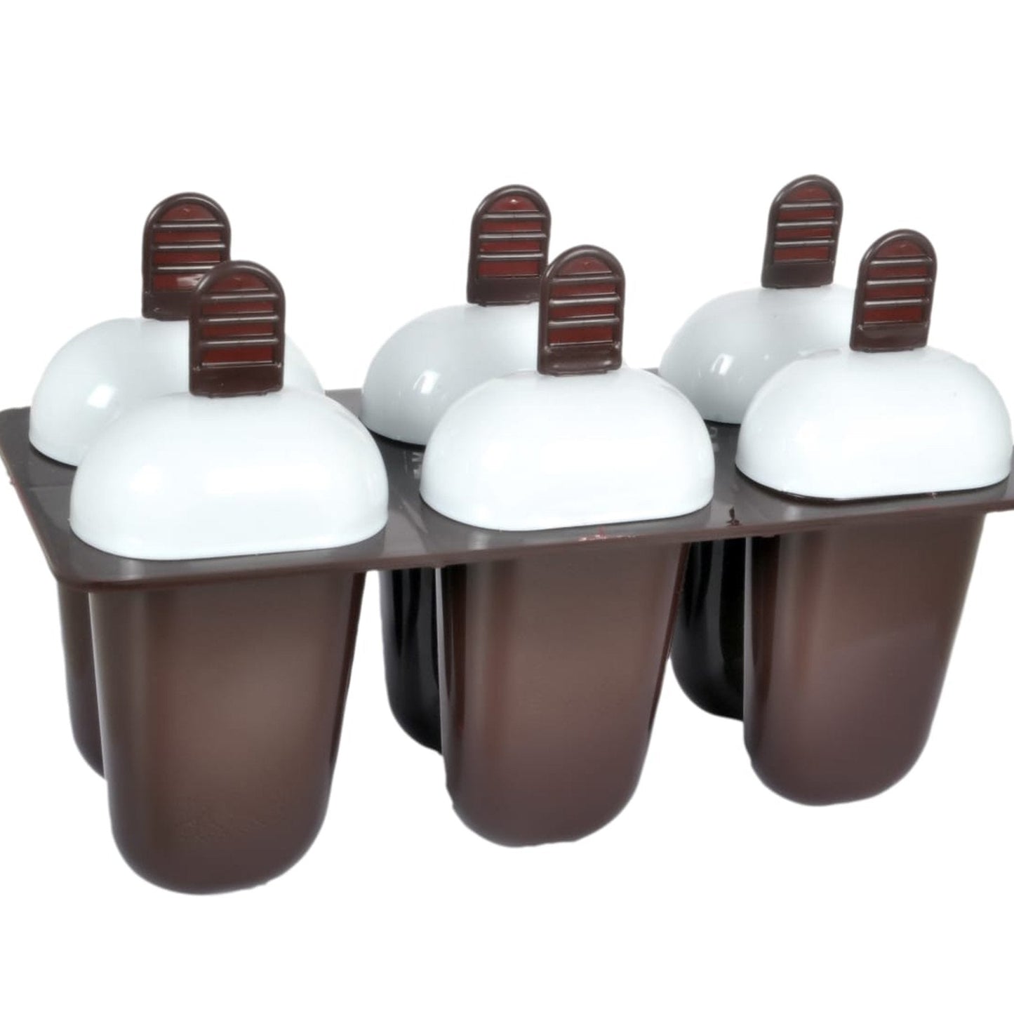 Plastic Ice Candy Maker Kulfi Maker Moulds Set With 6 Cups (Multicolour) - Happy Price - Image 1