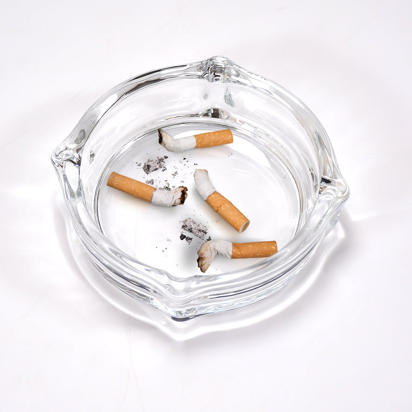 Glass Brunswick Crystal Quality Cigar Cigarette Ashtray Round Tabletop For Home Office Indoor Outdoor Home Decor - Happy Price - Image 5