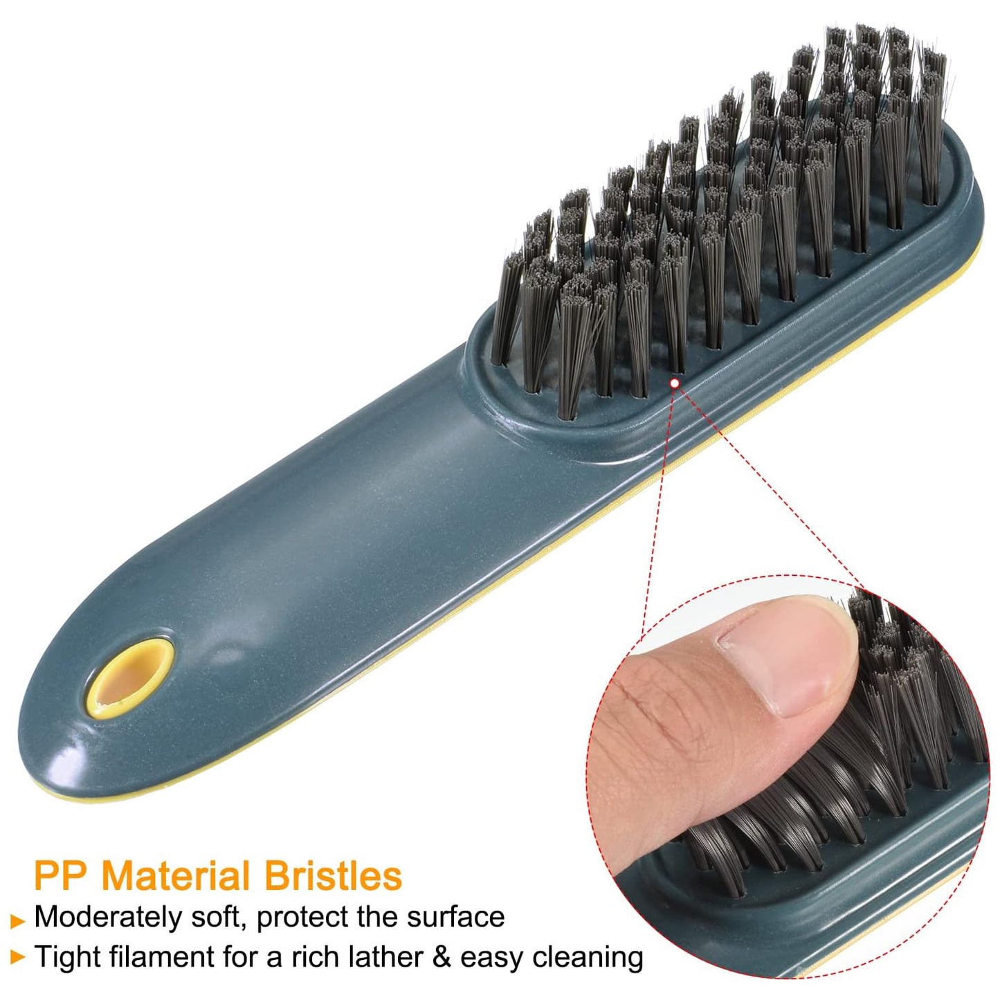 Compact Shoe & Clothes Cleaning Brush with ABS Handle (1 Pc) - Happy Price - Image 3