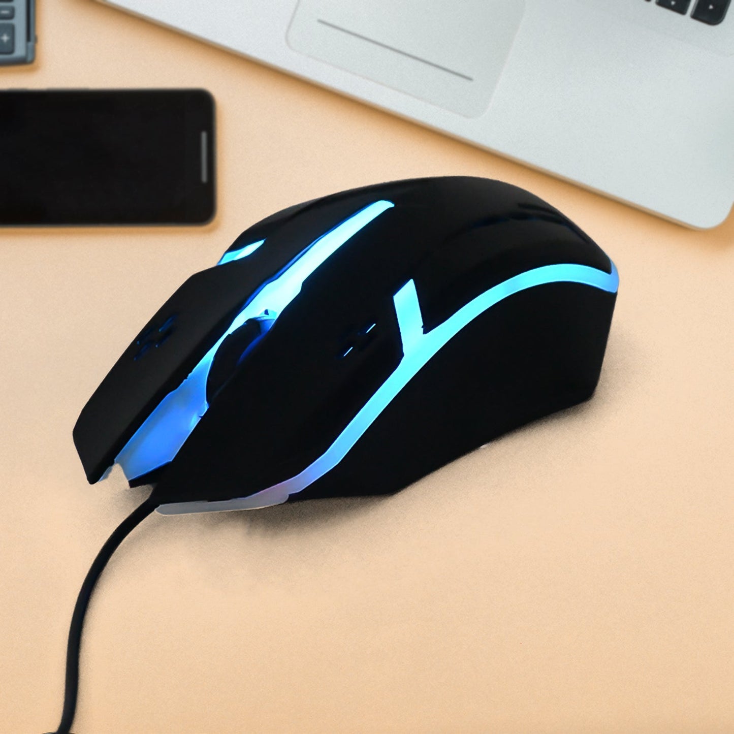 Computer  Laptop Usb Wired Optical Mouse (1 Pc) - Happy Price - Image 2