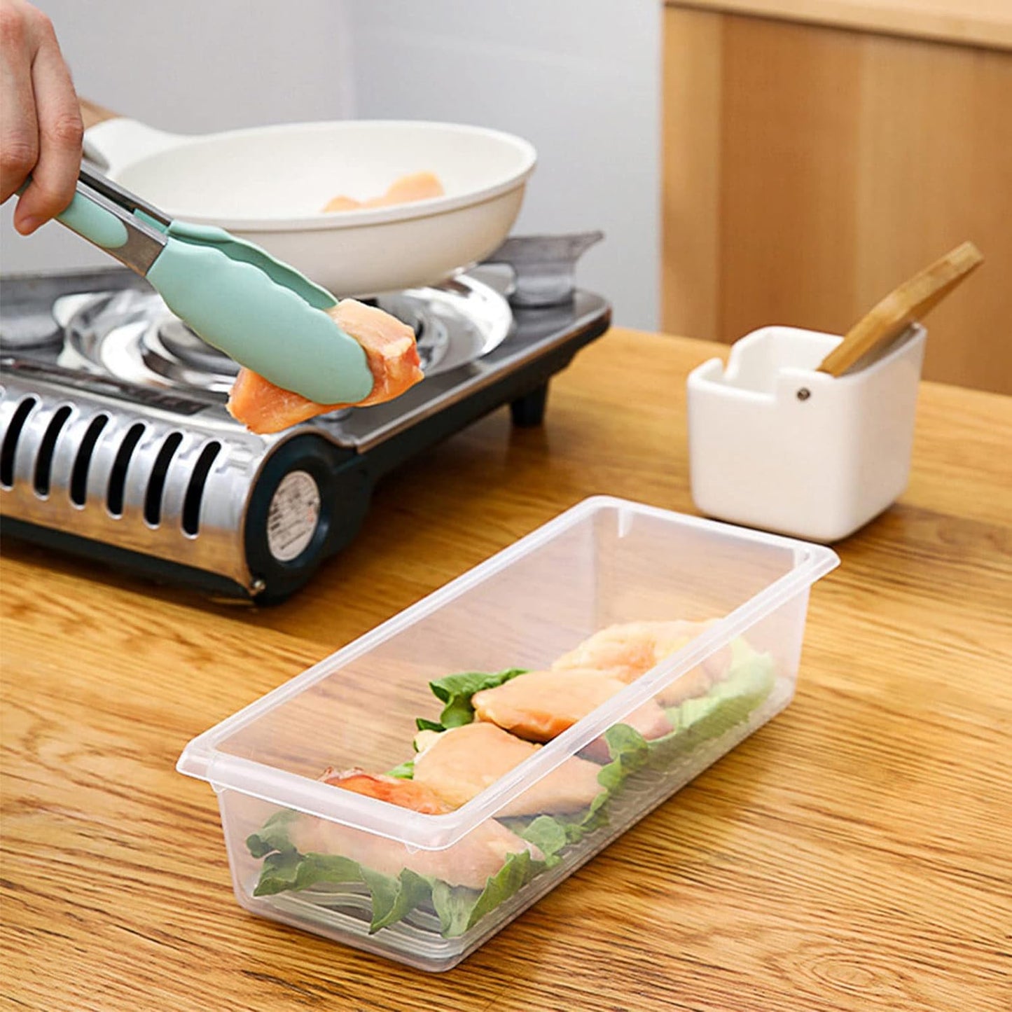 Food Storage Container With Removable Drain Plate And Lid 1500 Ml (Pack Of 1 Pc) - Happy Price - Image 4