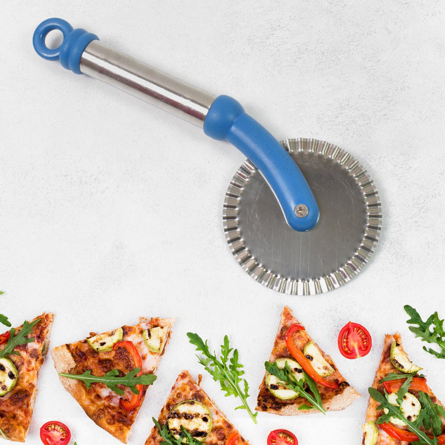 Multi Purpose Use Curly Pizza Cutter  Pastry Cutter  Sandwiches Cutter (1 Pc) - Happy Price - Image 4