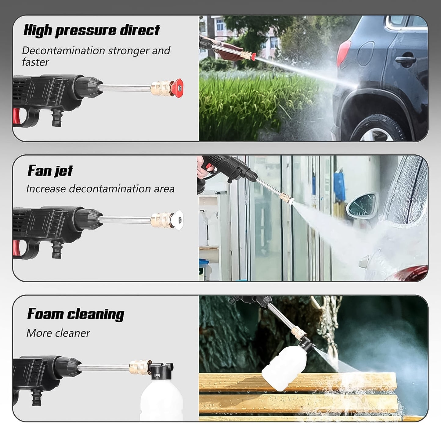 48v Car Washer Gun Wireless High Pressure Washer Water Spray Gun Car Washing Kit - Happy Price - Image 6