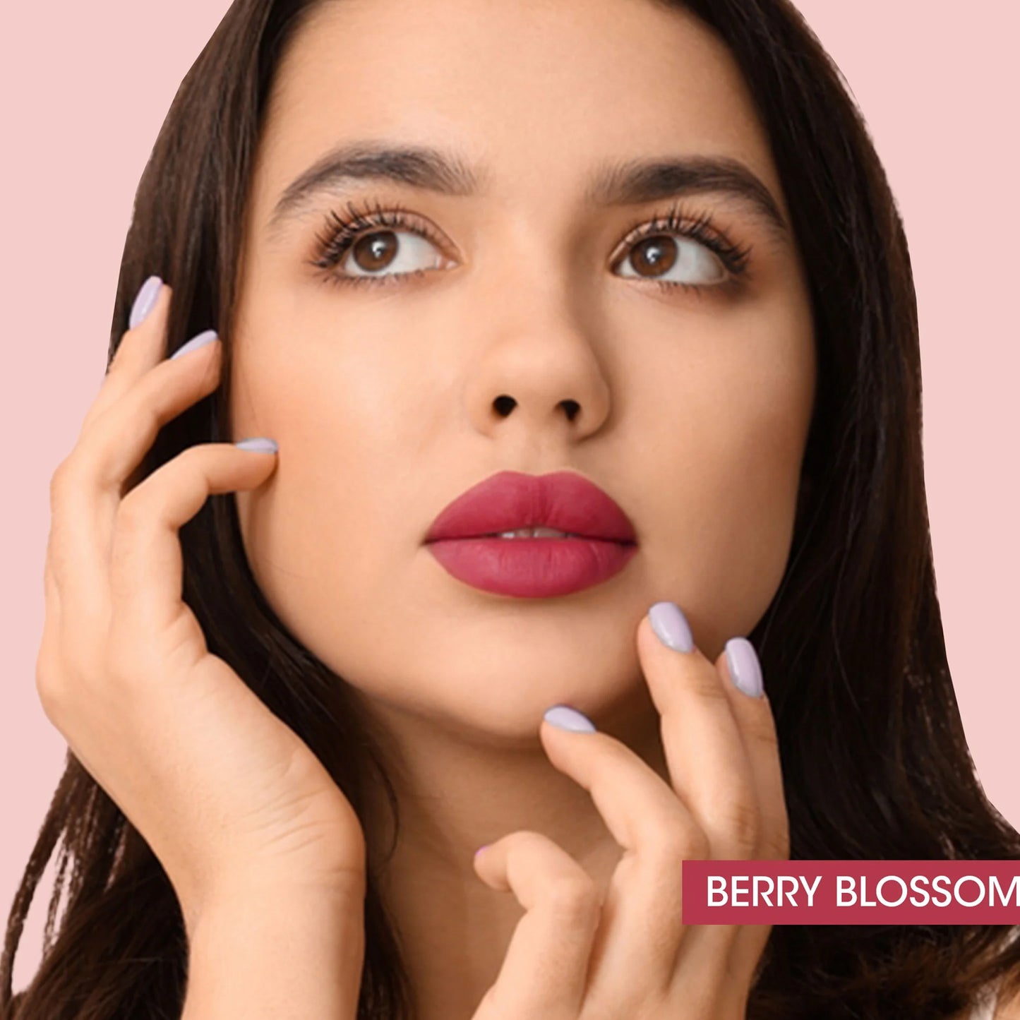 Berry Blossom Liquid Lipstick - 4.5 ml, Matte Finish with Hyaluronic Acid & Vitamin E - Happy Price - Image 3