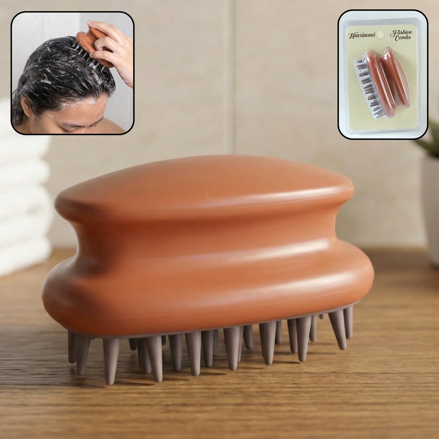 Manual Scalp Massager Shampoo Brush for Hair Washing - 1 Pc - Happy Price - Image 2