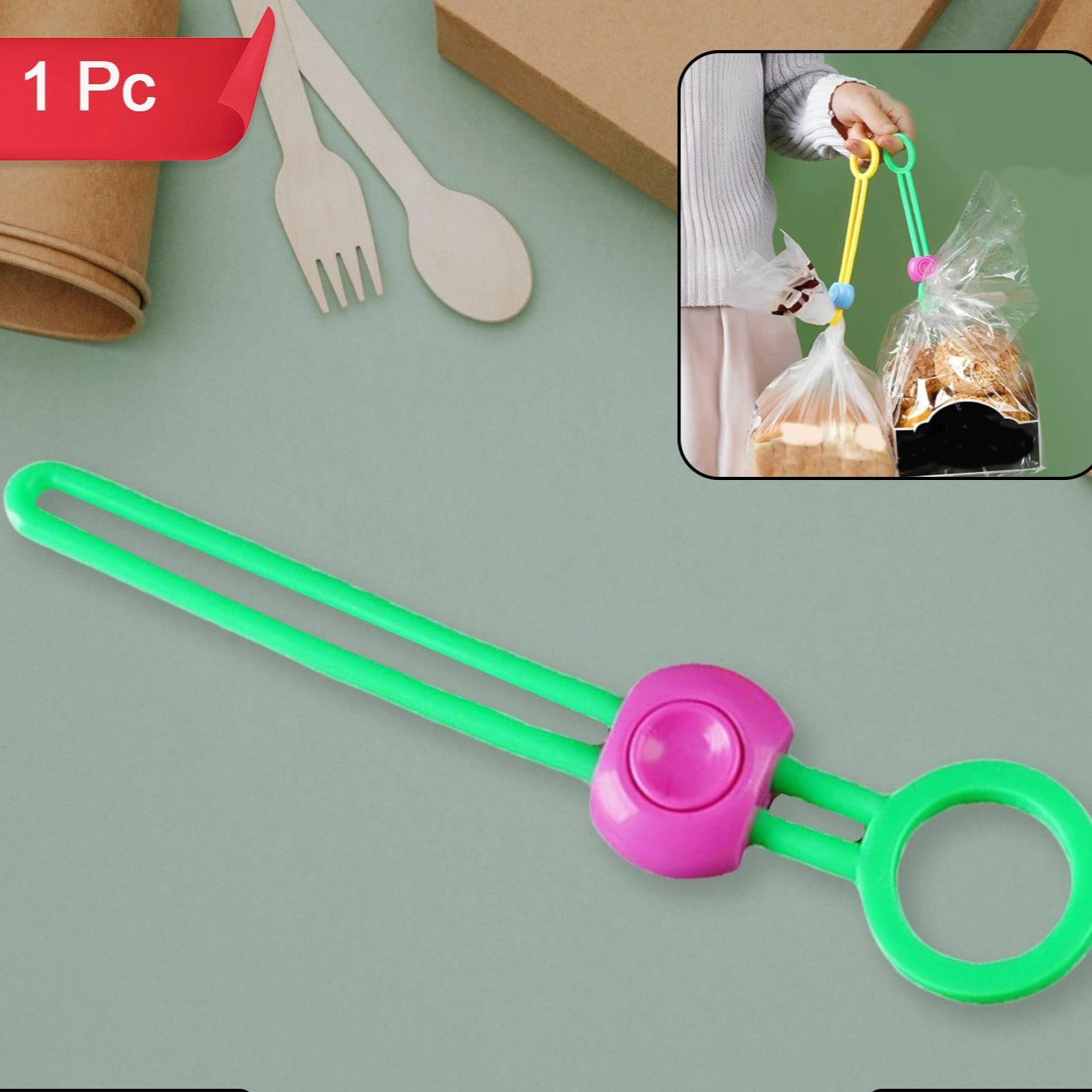 Bag Clips Food Clips Multi-purpose Sealer Reusable Cable Ties Cord Organizer Bag Clips Food Clips For Home Kitchen Office (1 Pc) - Happy Price - Image 1