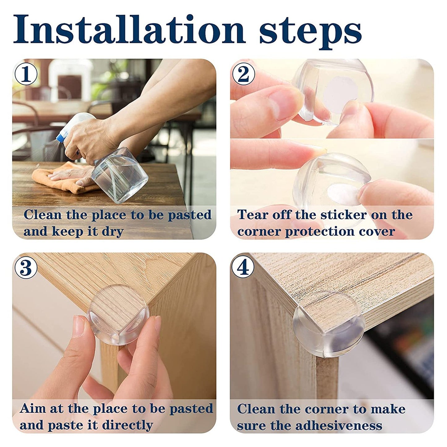 Corner Guards Clear Corner Protectors High Resistant Adhesive (Pack Of 4pc) - Happy Price - Image 2