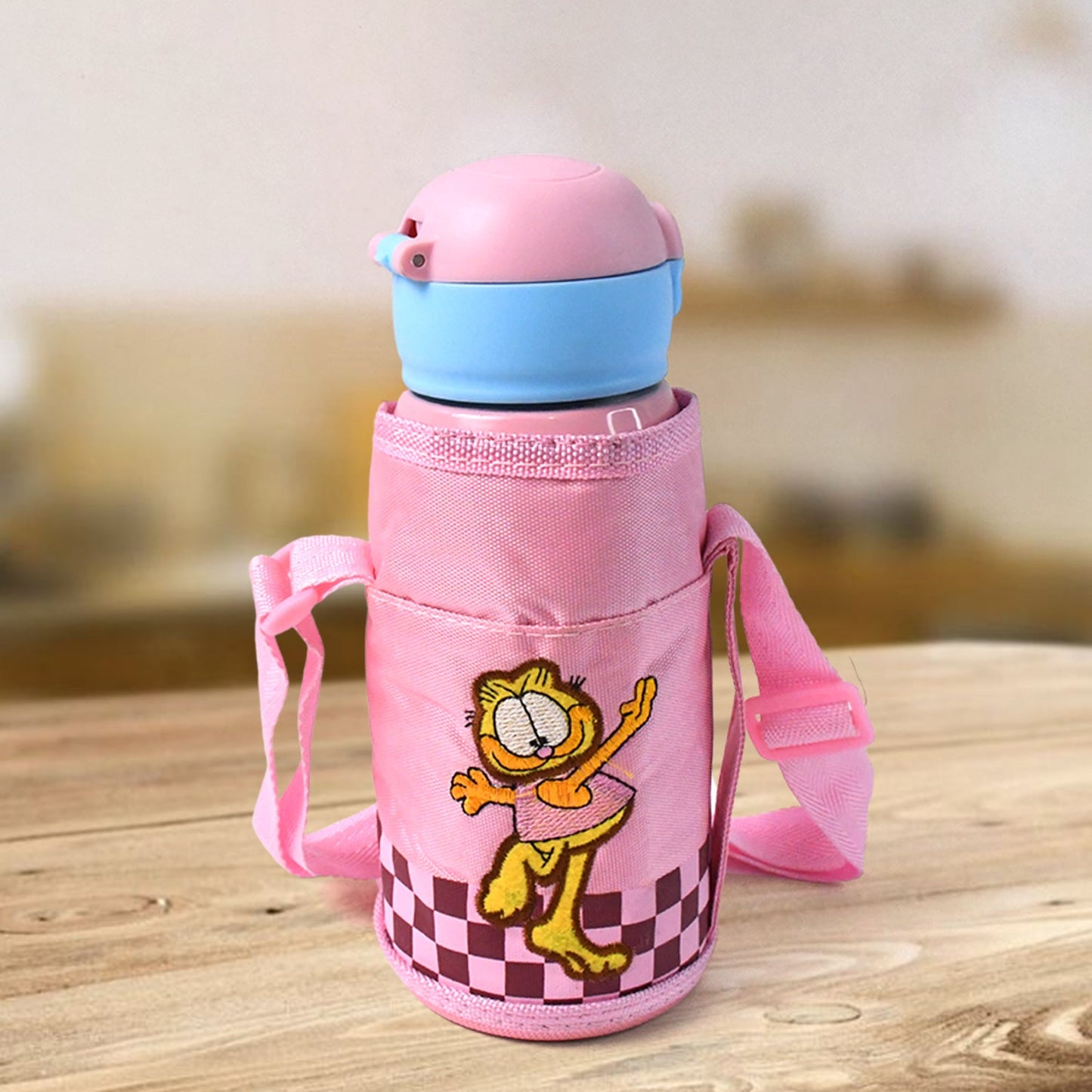 Thermos Steel Vacuum Flask with Cover & Strap - 600ml - Happy Price - Image 1