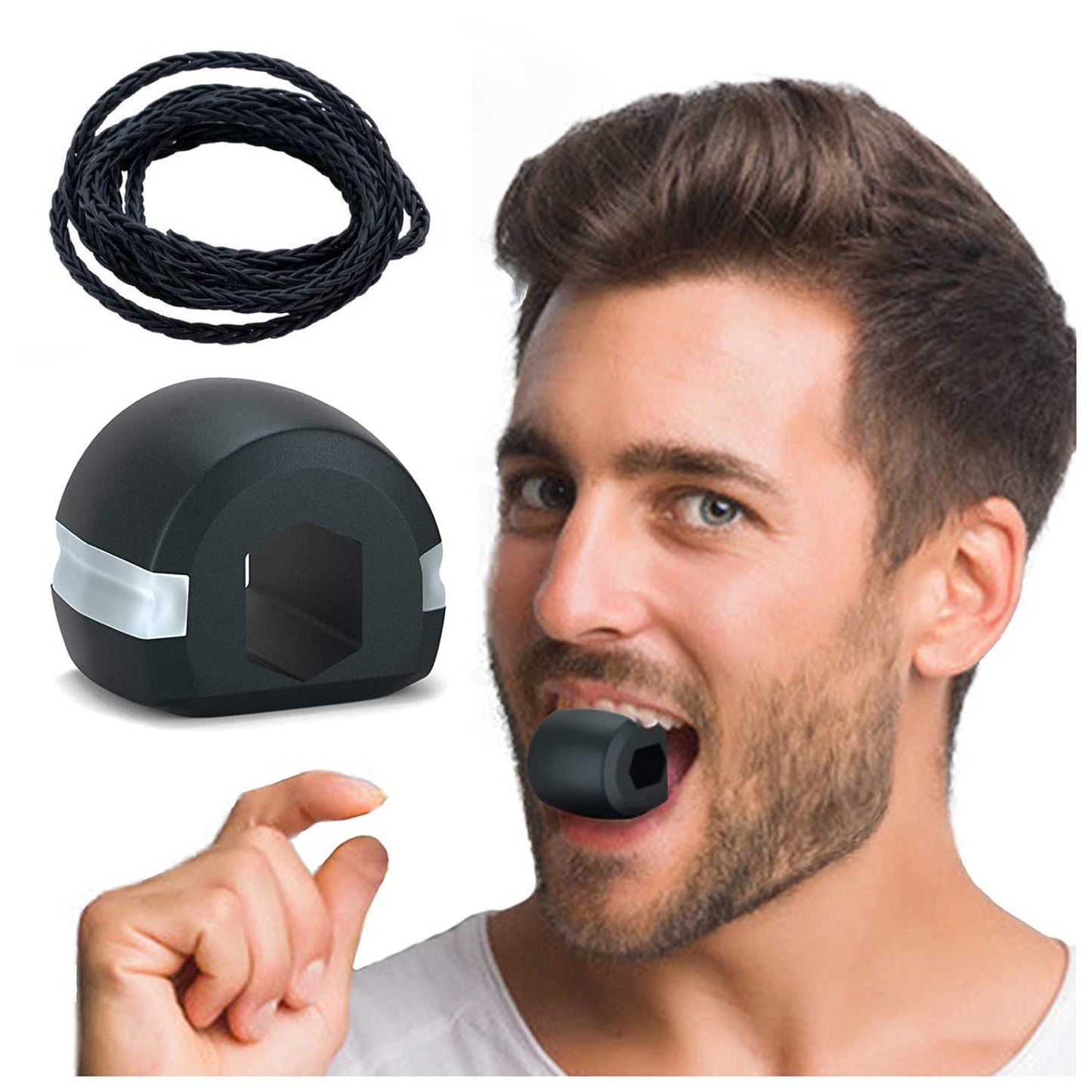 Cn Blk Jaw Exerciser Used To Gain Sharp And Chiselled Jawline Easily And Fast. - Happy Price - Image 5