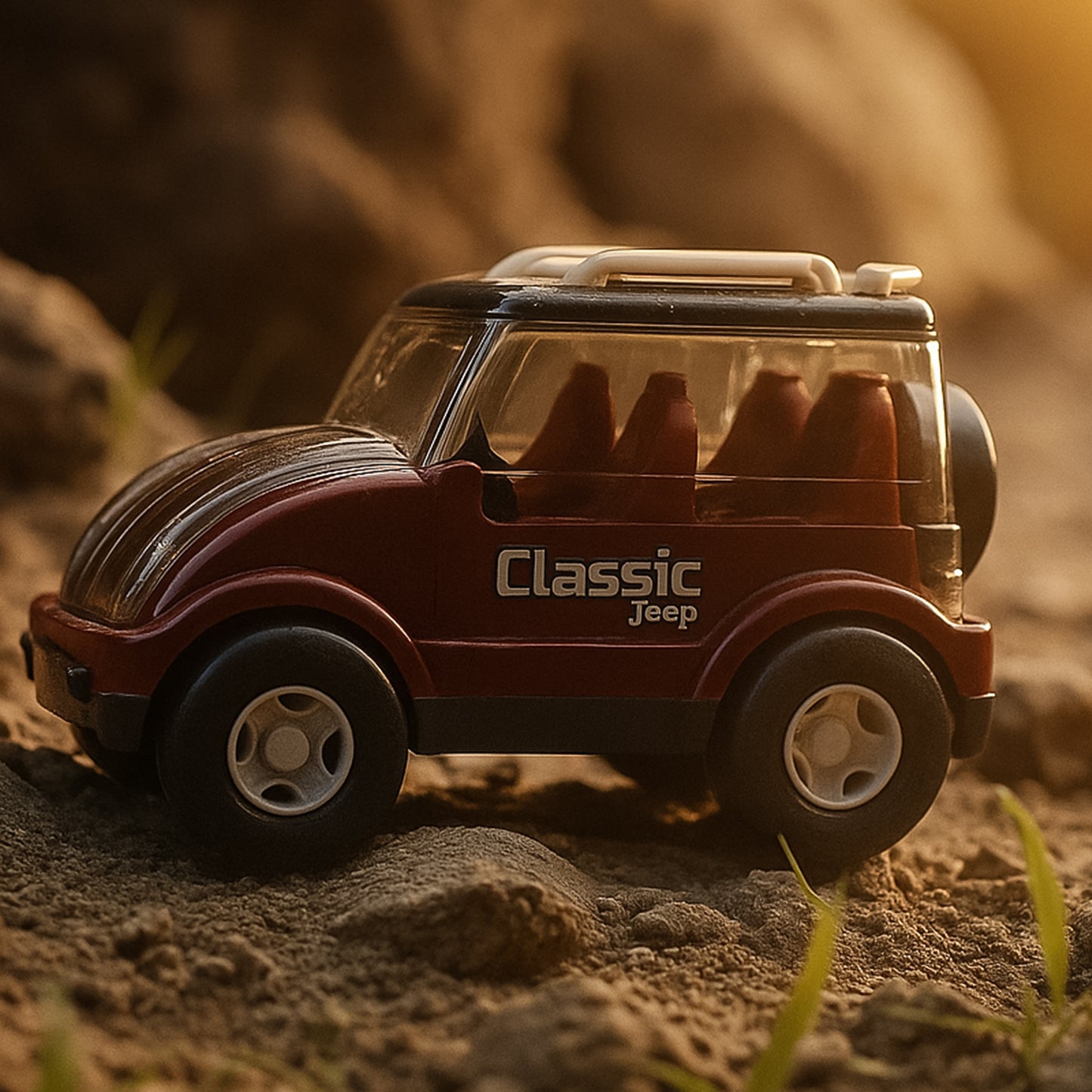 Friction Powered Classic Jeep Toy Car for Kids (1 Pc) - Happy Price - Image 4