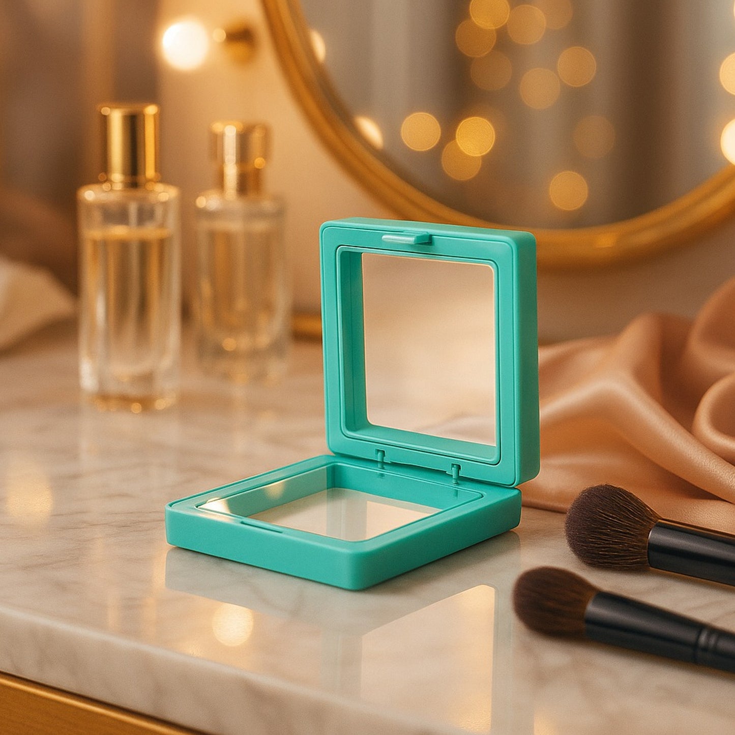 Transparent Jewellery Display Box (7x7 cm, 1 Pc) - Floating Frame Organizer - Happy Price - Image 2