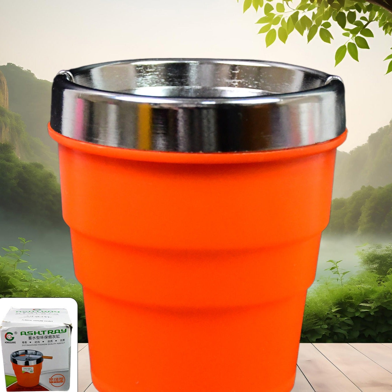 Plastic Car Ashtray Holder Cup With Lid (1 Pc) - Happy Price - Image 1