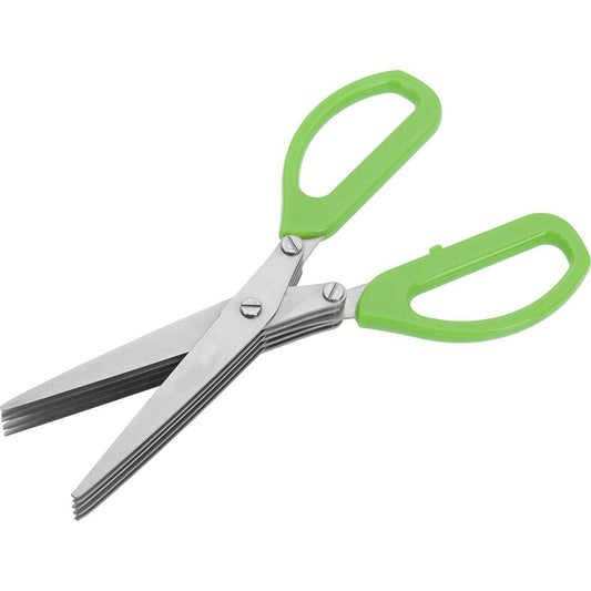 Multifunction Vegetable Stainless Steel Herbs Scissor With 5 Blades - Happy Price - Image 1