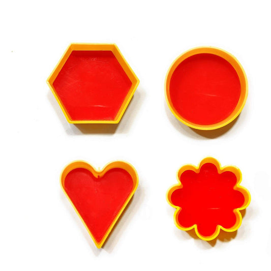 Cookie Cutter With Shape Heart Round Star And Flower (4 Pack) - Happy Price - Image 1
