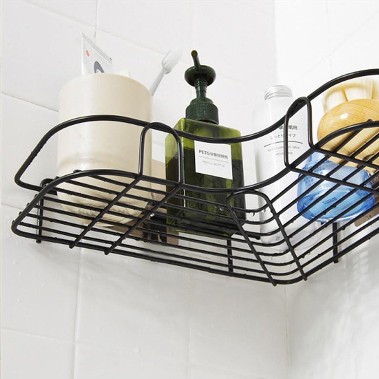 Self-adhesive Kitchen-bathroom Corner Shelf Organiser Storage Rack - Happy Price - Image 3