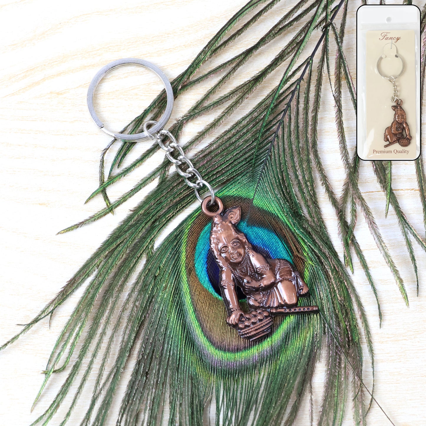 Bal Krishna Crawling Design Metal Keychain - 1 Pc - Happy Price - Image 5