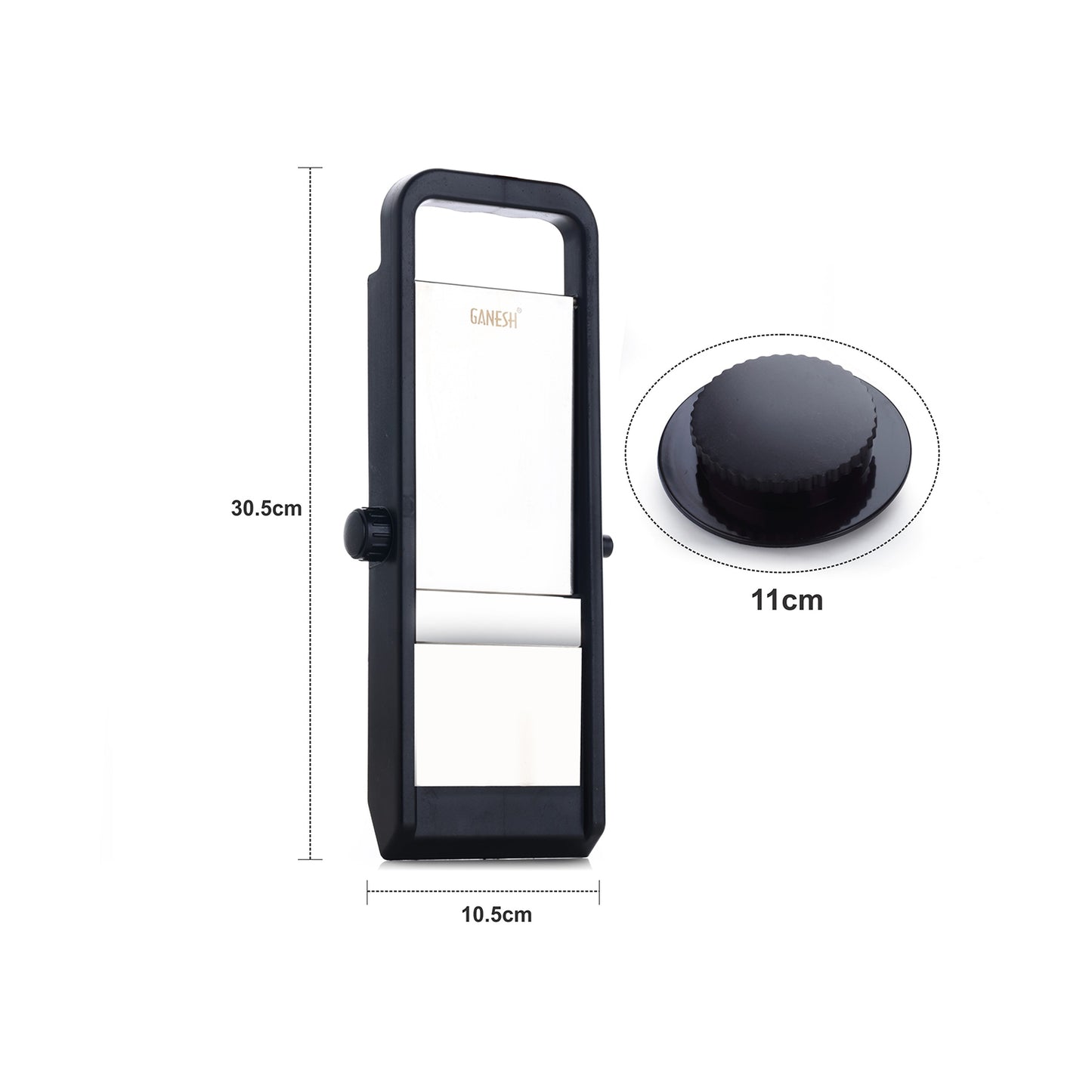 Ganesh Adjustable Plastic Slicer 1-piece Blacksilver - Happy Price - Image 4