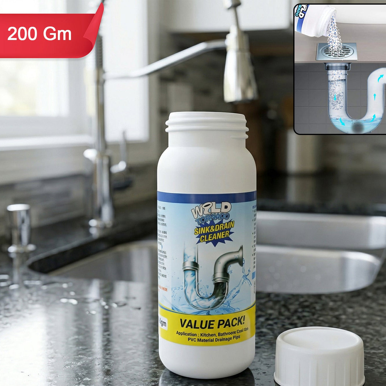Sink And Drain Cleaner Powder 200 Gm