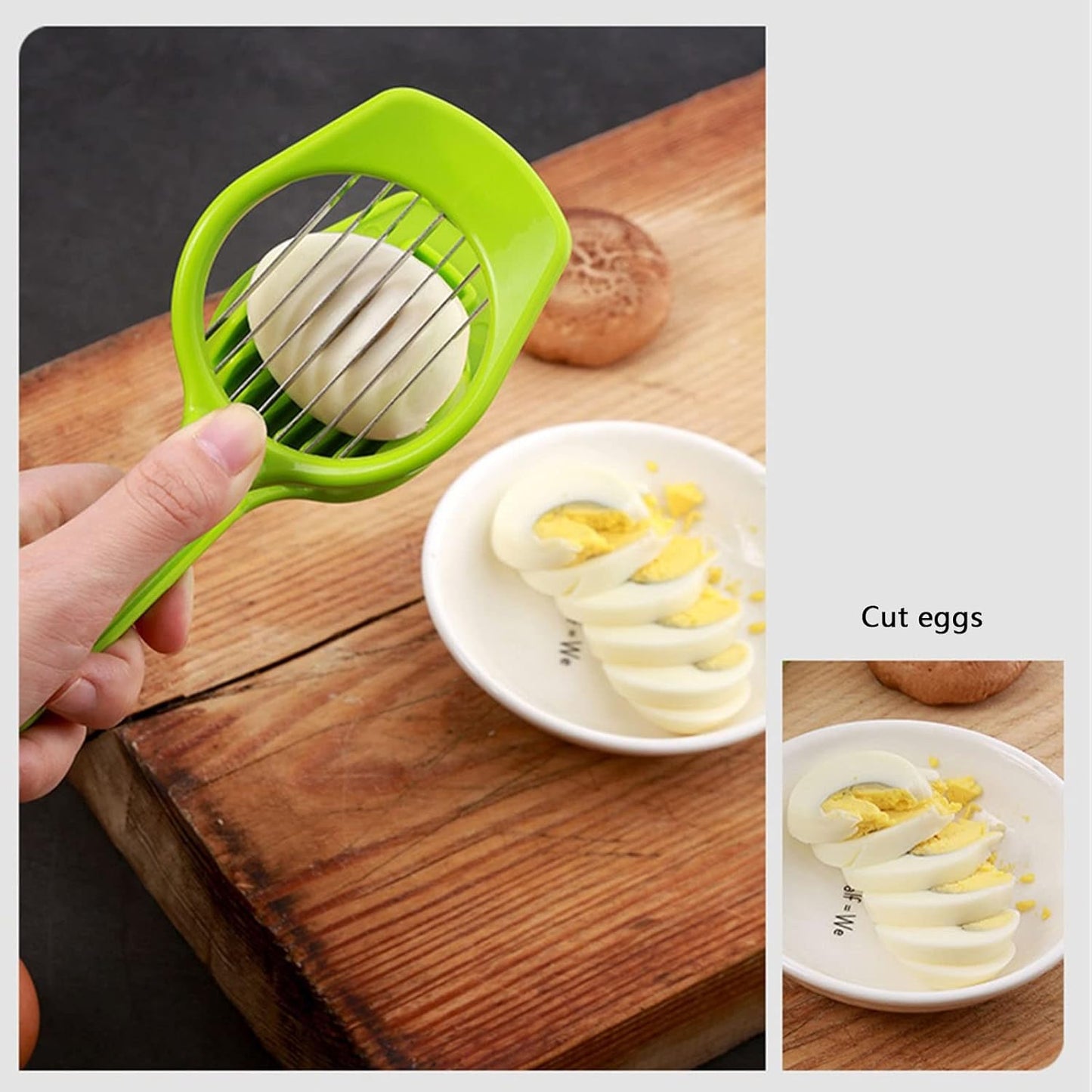 Multipurpose Slicer With Seven Blades Egg Slicers Stainless Slicer Strawberry Tomato Kiwi Fruit Cutter Divider Separator - Happy Price - Image 3