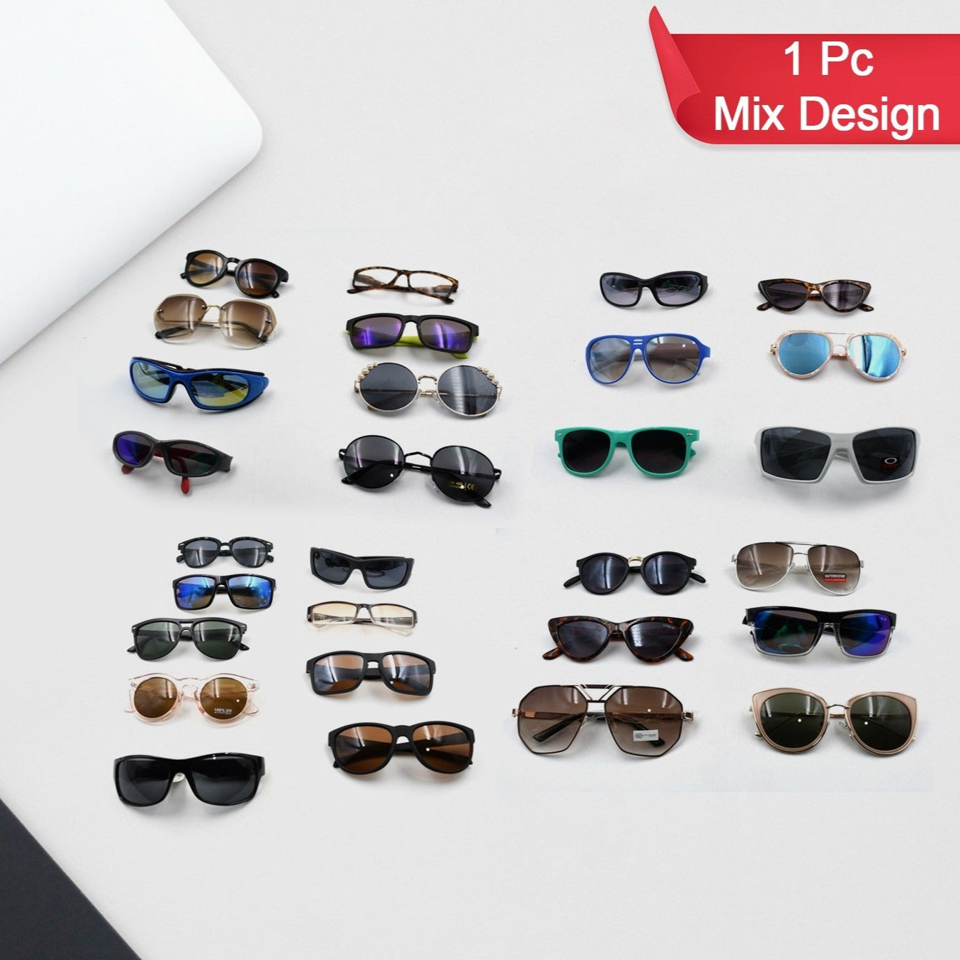 Mix Design  Color Sunglasses For Men  Women Uv Protection For Outdoor Fishing Driving Or Multi-purpose Sunglasses (1pc) - Happy Price - Image 1