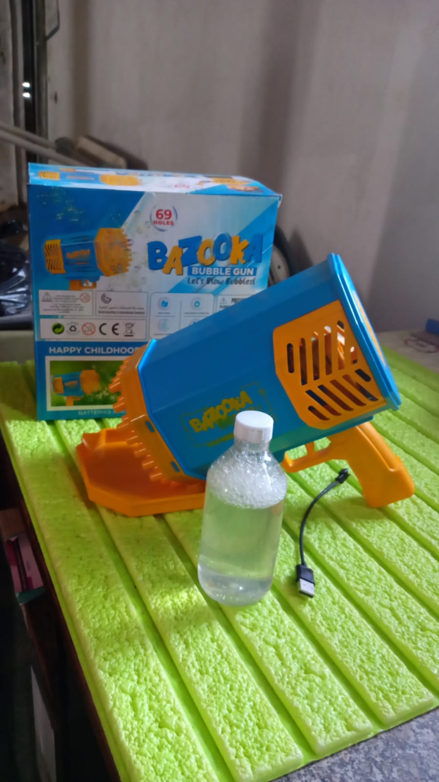 69 Holes Big Rechargeable Powerful Machine Bubble Gun Toys For Kids Adults Bubble Makers Big Rocket Boom Bubble Blower Best Gifts - Happy Price - Image 7