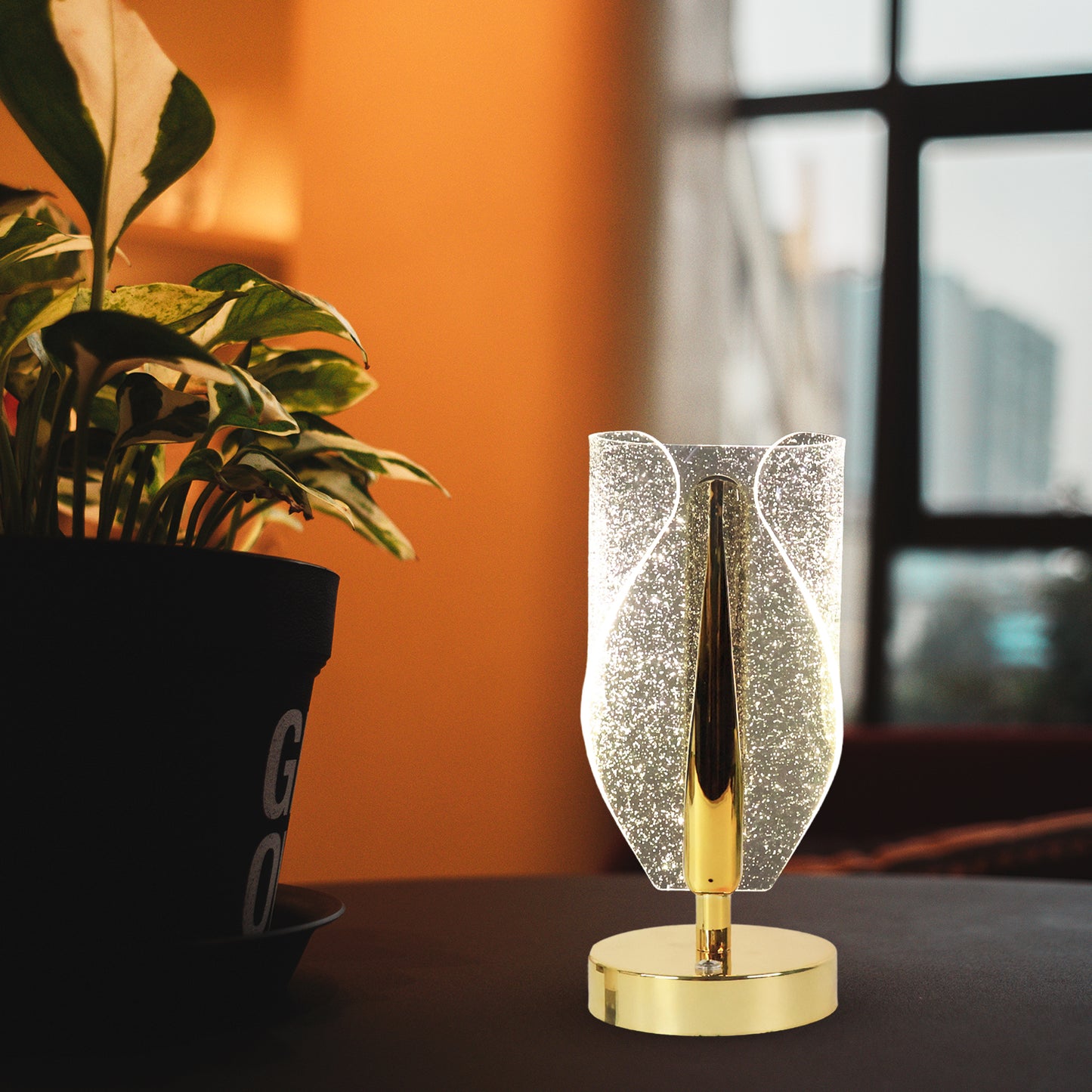 Crystal Table Lamp with USB Charging - Decorative LED Bedside Light - Happy Price - Image 5