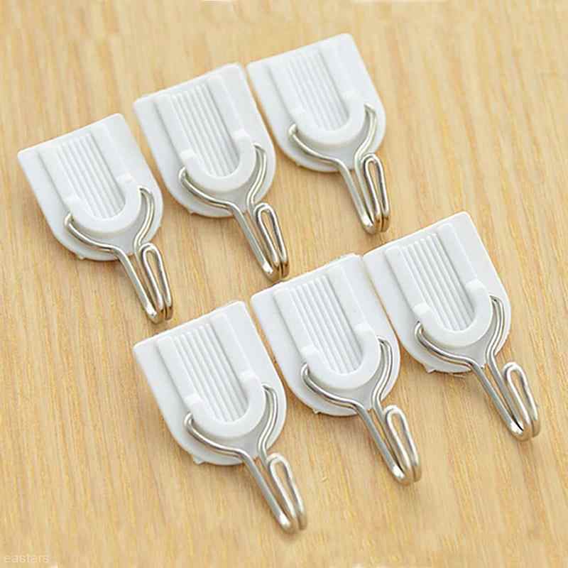 Adhesive Sticker Abs Plastic Hook Towel Hanger For Kitchenbathroom - Happy Price - Image 3