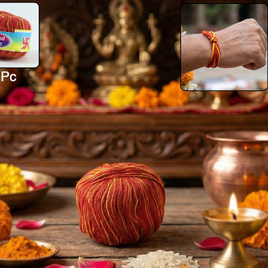 Sacred Cotton Kalawa Moli Thread for Pujas & Rituals (1 Pc) - Happy Price - Image 1