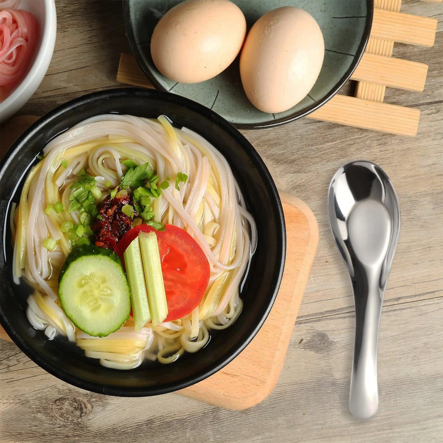 6 Piece Stainless Steel Soup Spoon Set for Everyday Dining - Happy Price - Image 5