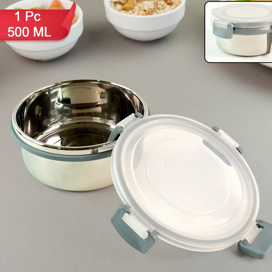 Apex Round Food Container Approx 500 ML (1 Pc) - Airtight & Leakproof Plastic - Happy Price - Image 1