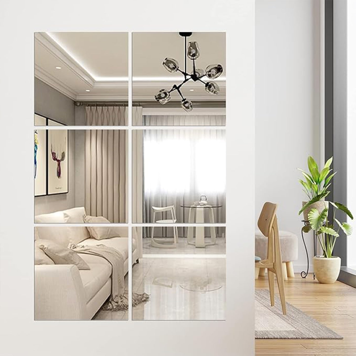 Flexible Acrylic Mirror Set (30x30 Cm  10 Pcs Set) - Happy Price - Image 5