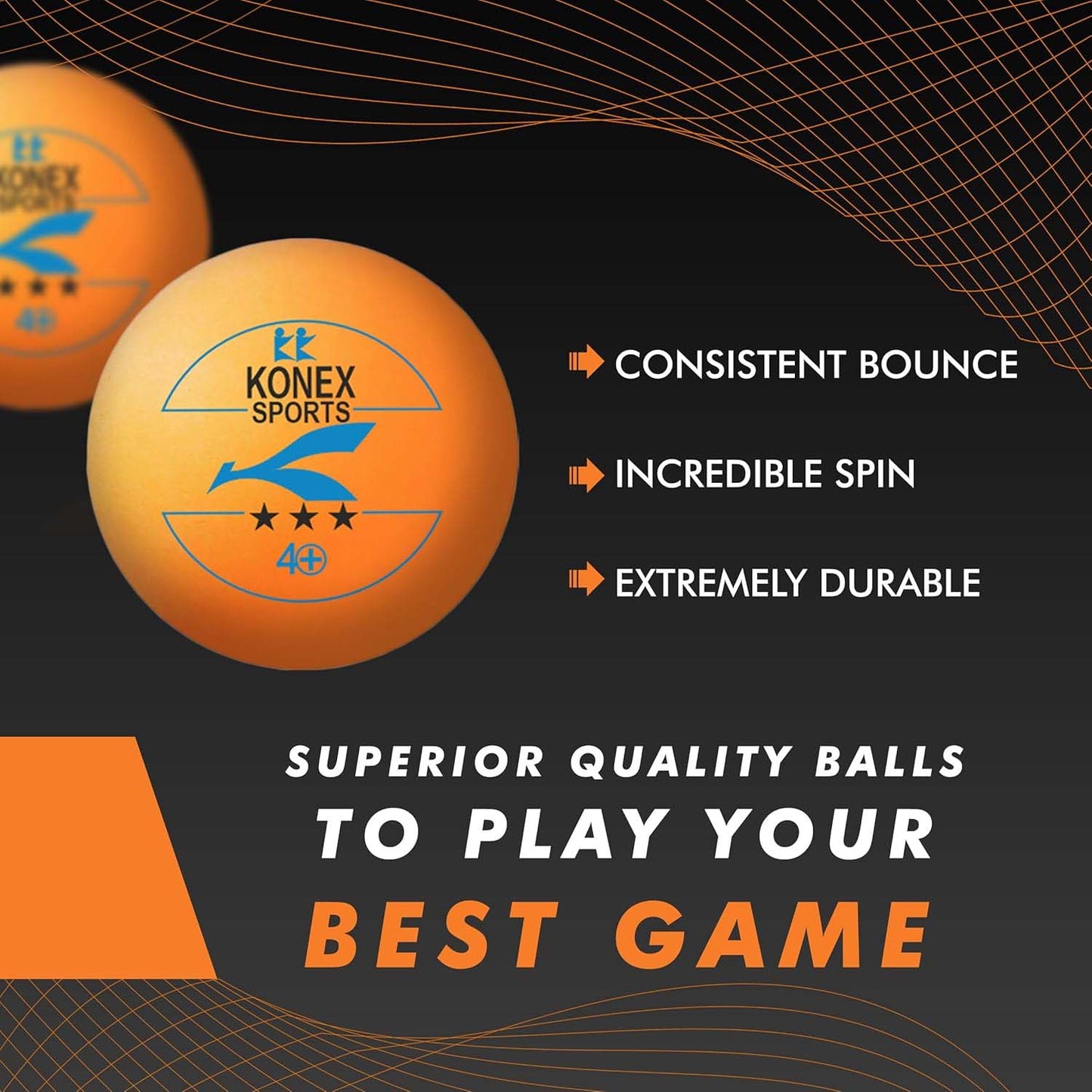3-Star Table Tennis Balls (6 Pc) - 40mm Seamless ABS Plastic Ping Pong Balls - Happy Price - Image 3