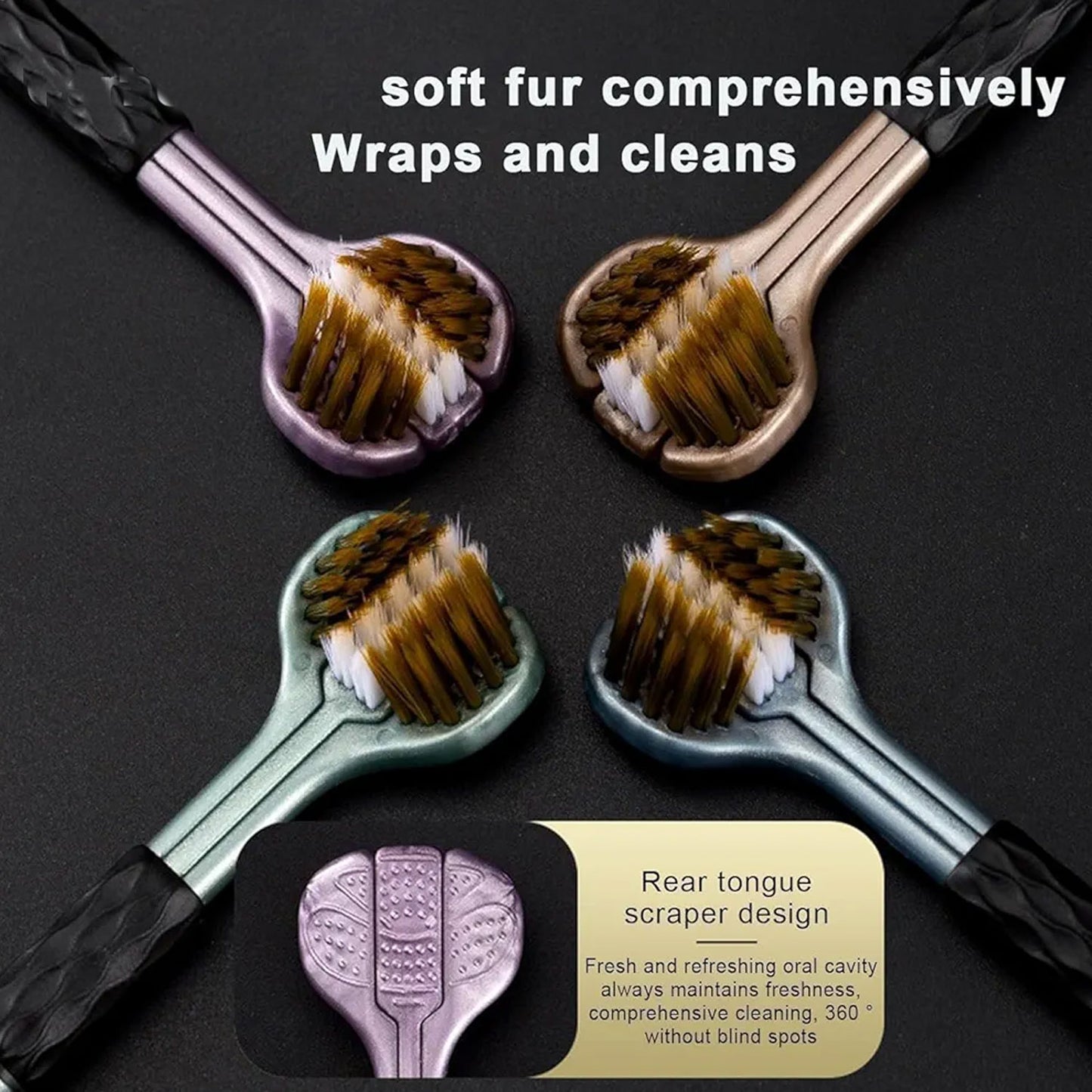 3-Sided Soft Bristle Toothbrush Set (2 Pcs) - Happy Price - Image 4