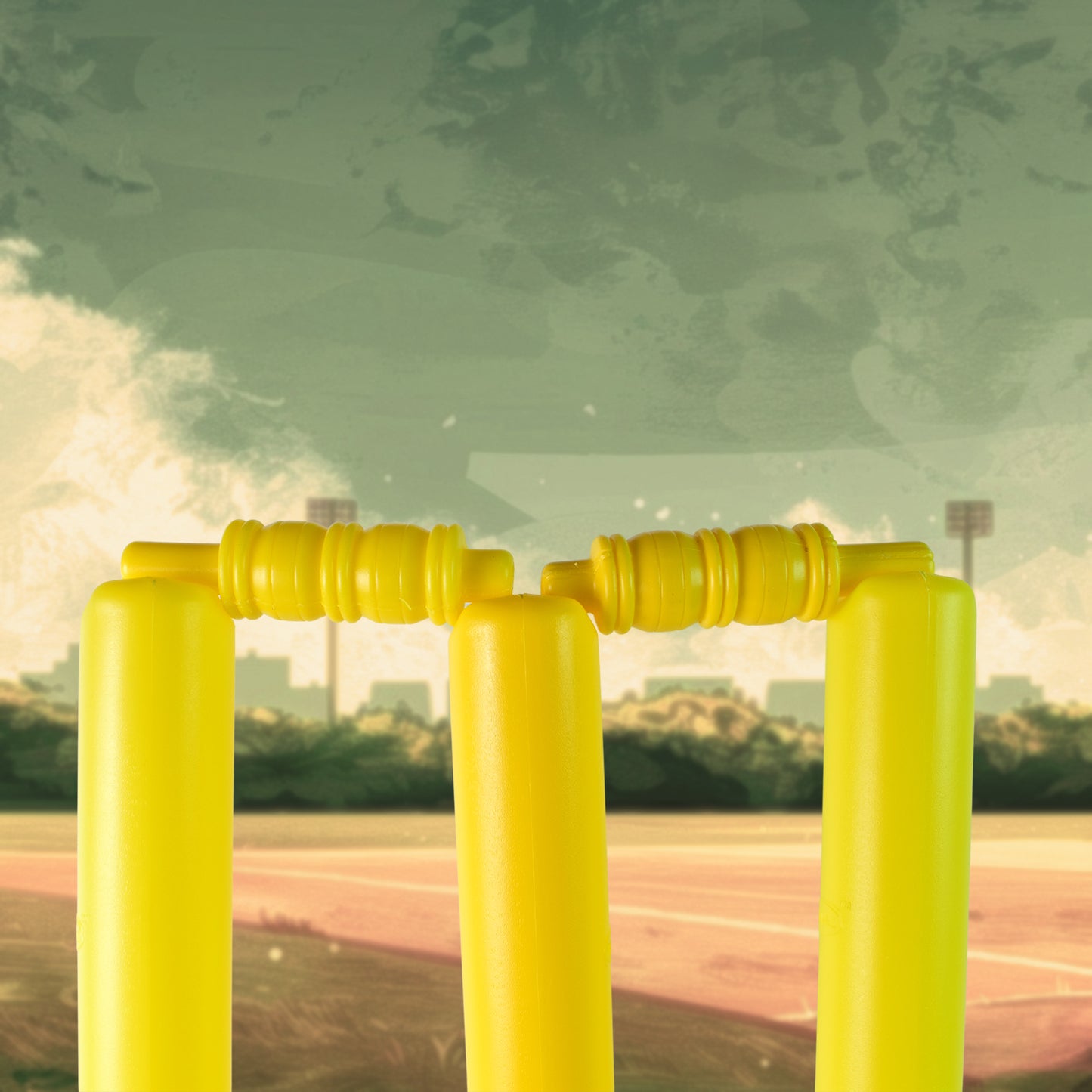 Big Cricket Kit Cricket Set With 1 Cricket Bat 1 Rubber Ball Bails 3 Stumps With Stand Base - Happy Price - Image 2