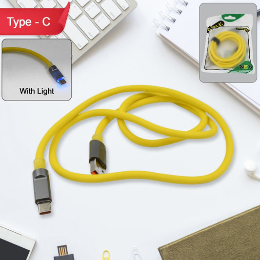 1 Meter Type C Charging Cable with Indicator Light - Fast Data Transfer - Happy Price - Image 1