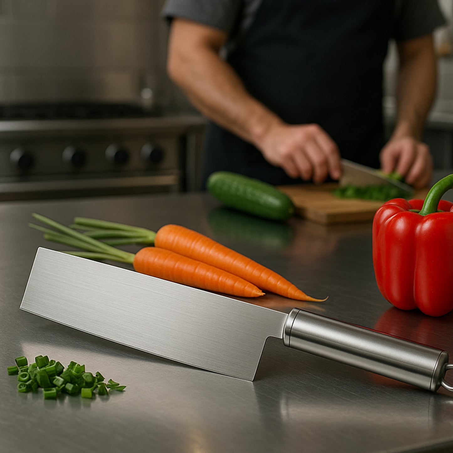 Premium Stainless Steel Vegetable Cleaver Knife - 1 Pc - Happy Price - Image 5