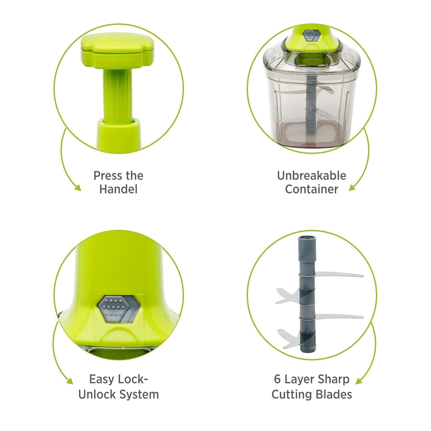 2in1 Press Vegetable Choppers For Kitchen (1100 Ml) - Happy Price - Image 2