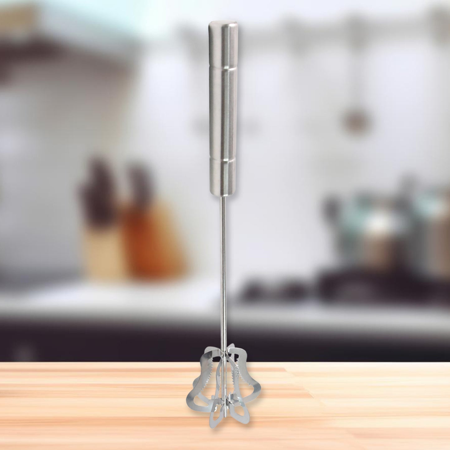 Handy Stainless Steel Manual Churner for Lassi, Buttermilk & Eggs - Happy Price - Image 3