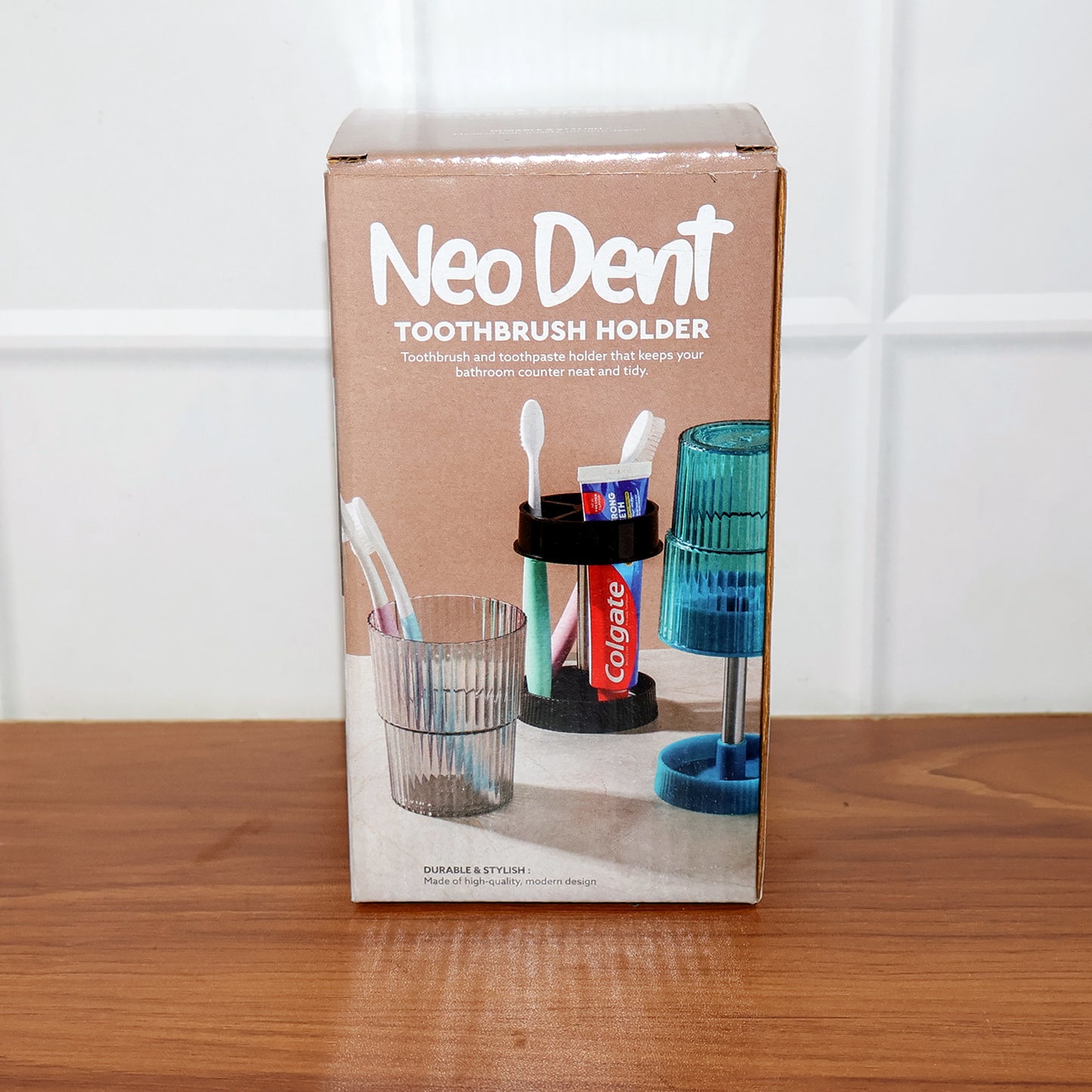 Rotating Bathroom Toothbrush Holder Stand with Organizer Tray and Cup (1 Pc) - Happy Price - Image 6