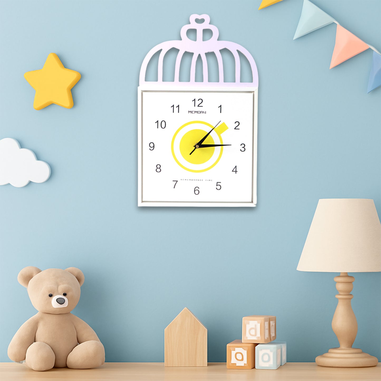Decorative Square Wall Clock Battery Operated  1 Pc - Happy Price - Image 3