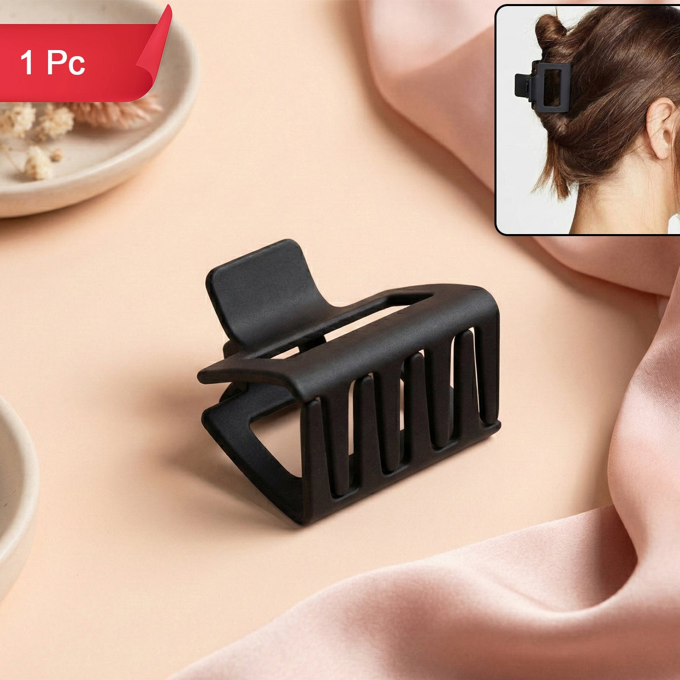 Strong Hold Matte Finish Hair Claw Clip for Women - 1 Pc - Happy Price - Image 1