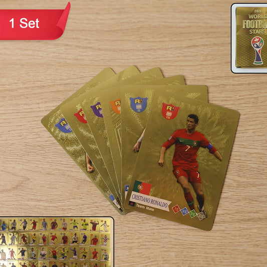 World Football Stars Card Set -includes 1 Set Of Football Player Trading Cards