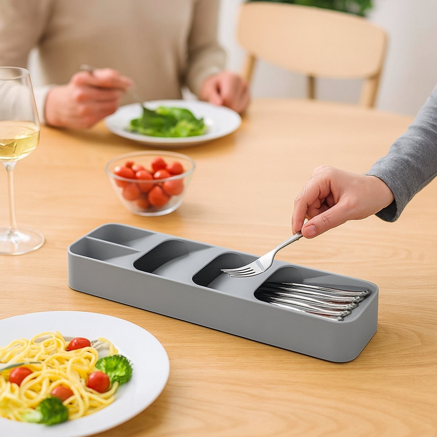 1 Pc Cutlery Tray Box Used For Storing Cutlery Items And Stuffs Easily And Safely. - Happy Price - Image 3