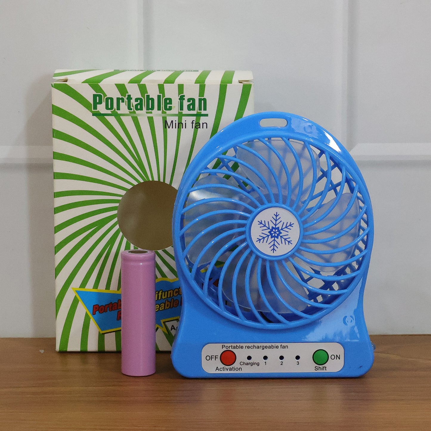 Portable Rechargeable Mini Fan with LED Light - 1 Pc - Happy Price - Image 6