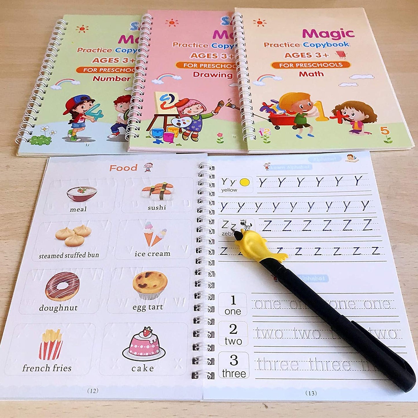 4 Pc Magic Copybook Widely Used By Kids Childrens And Even Adults Also To Write Down Important Things Over It While Emergencies Etc. - Happy Price - Image 5