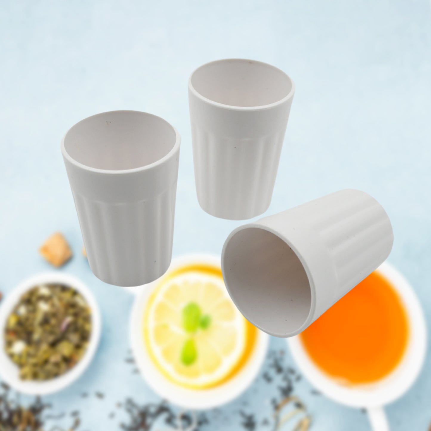 Small Plastic Coffee  Tea Cups Reusable Plastic Cup Mug Lightweight Microwavable Dishwasher Safe Unbreakable Camping Coffee Mugs For Tea Milk Water Juice Tea (3 Pcs Set) - Happy Price - Image 2