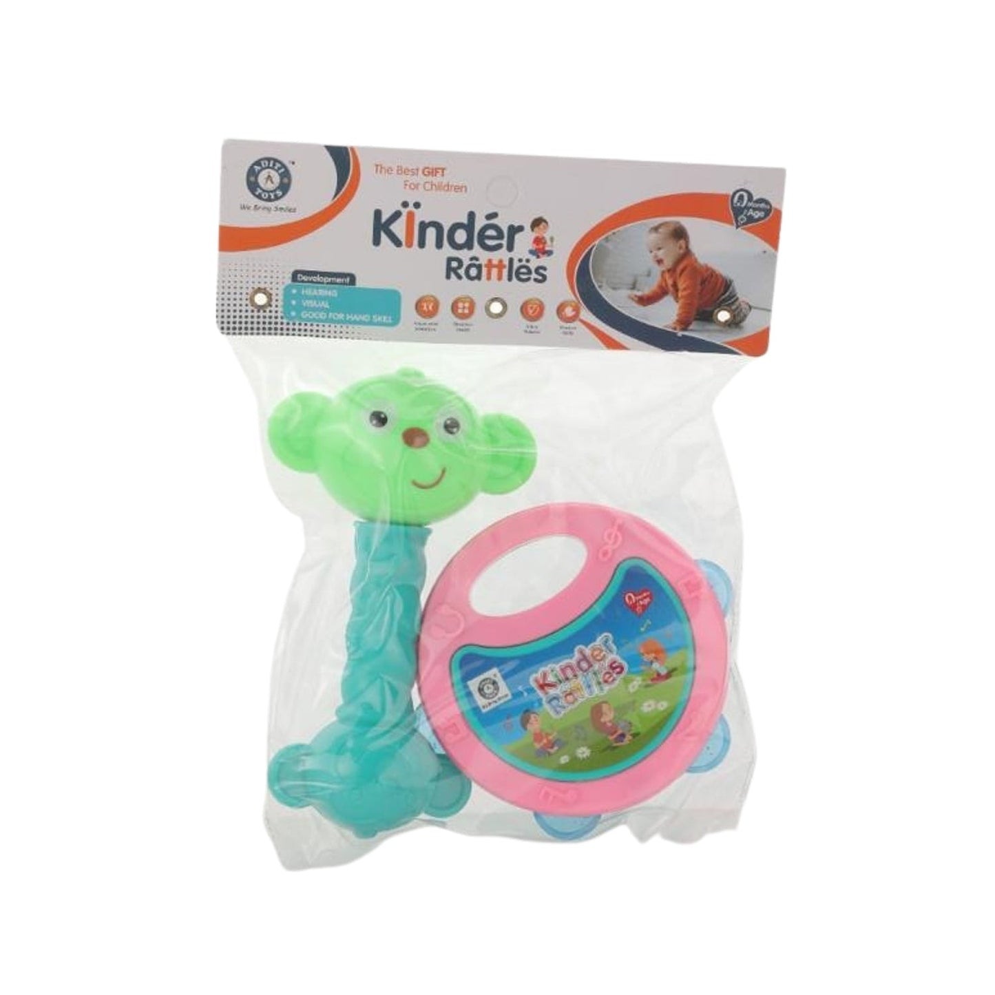 At40 2pc Rattles Baby Toy And Game For Kids And Babies For Playing And Enjoying Purposes. - Happy Price - Image 3