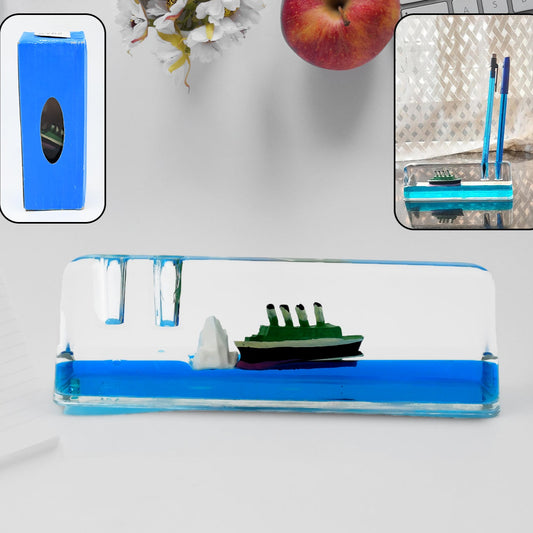 Car Interior Dashboard Decoration Floating Water Cruiser Ship Iceberg Ornament Car Interior Decoration For Birthday Gifts Home Decor Suitable For Home Show Car Decoration Gifts Desk Or Paperweight - Happy Price - Image 1
