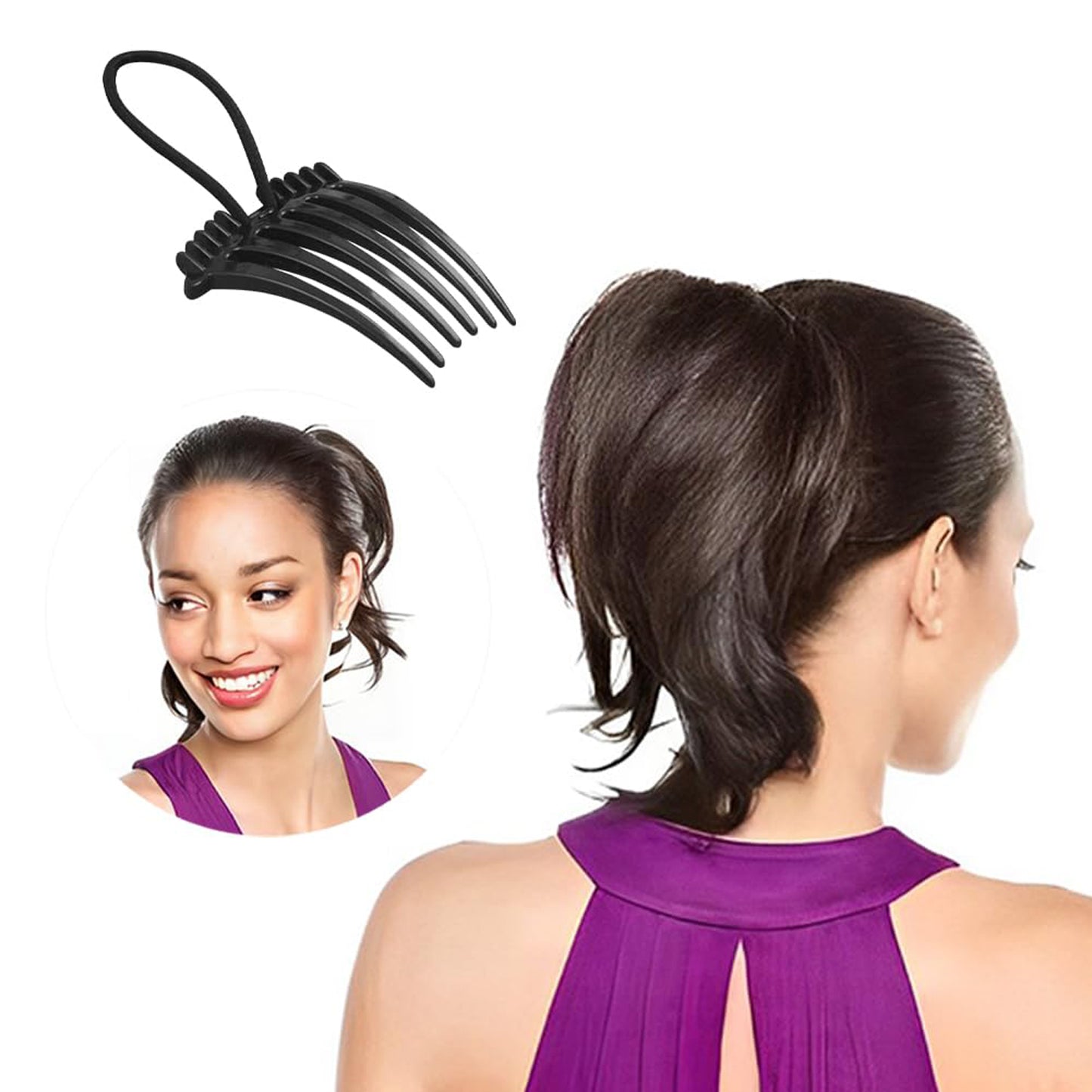 Volumizing Hair Comb Clip with Elastic Loop for Instant Volume - 1 Pc - Happy Price - Image 6