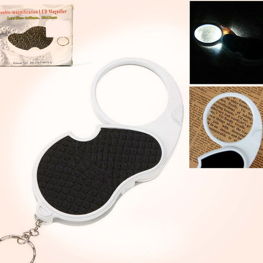 Double-magnification Led Magnifiers With Light (1 Pc  Big) - Happy Price - Image 1